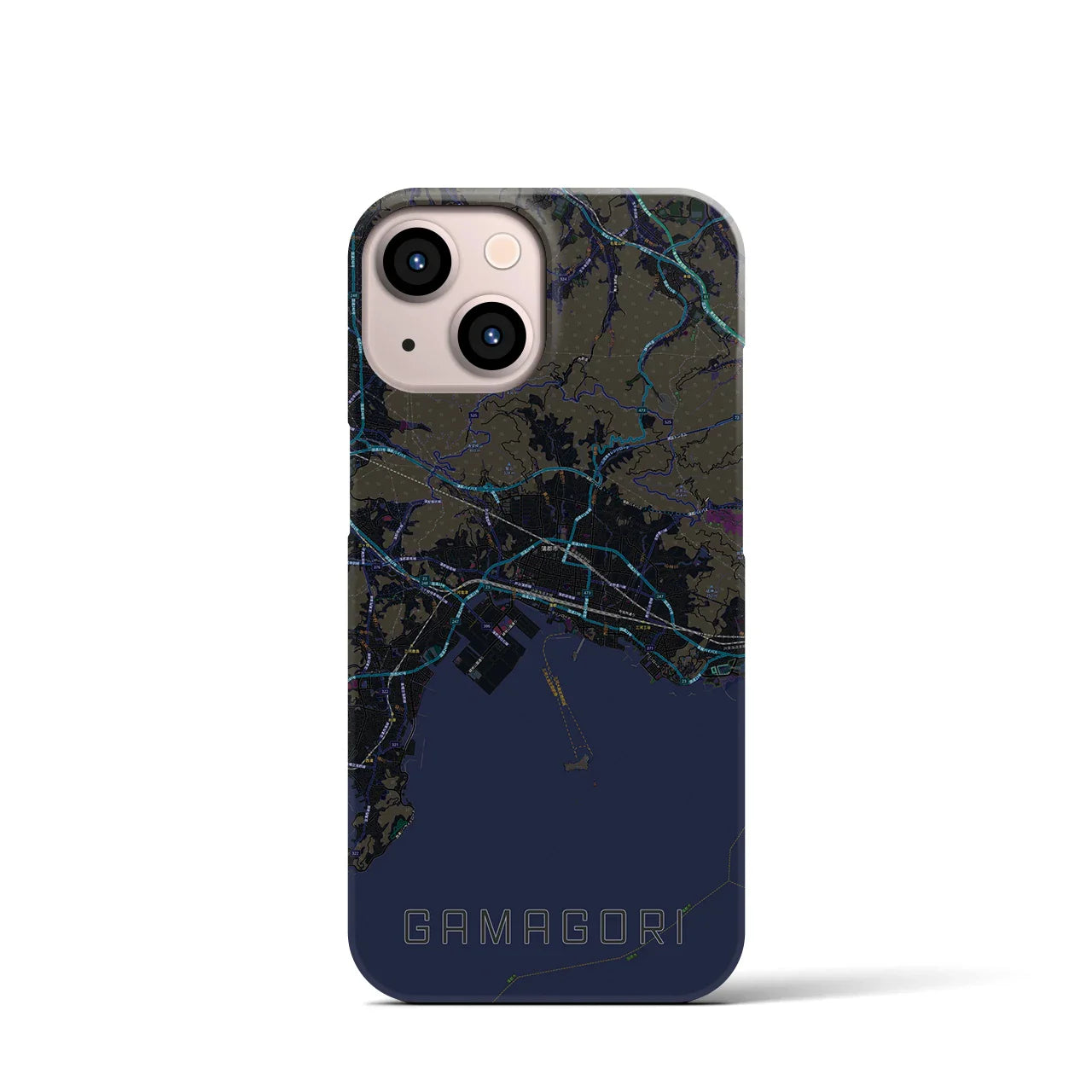 【蒲郡(愛知県)】地図柄iPhoneケース(バックカバータイプ)