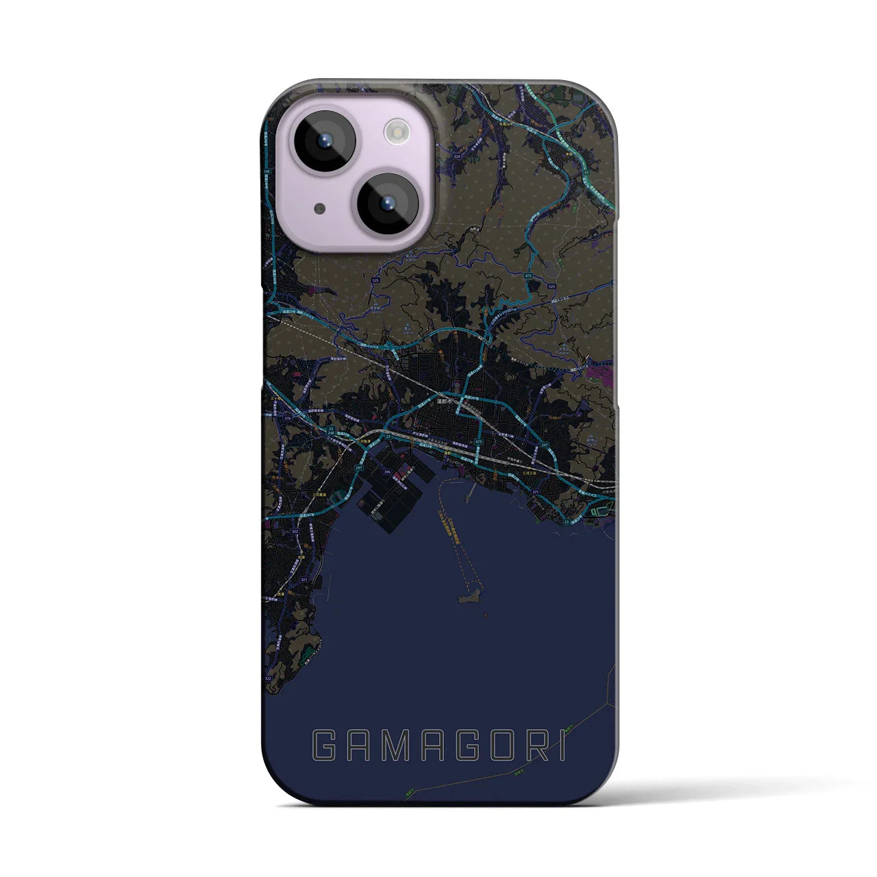 【蒲郡(愛知県)】地図柄iPhoneケース(バックカバータイプ)