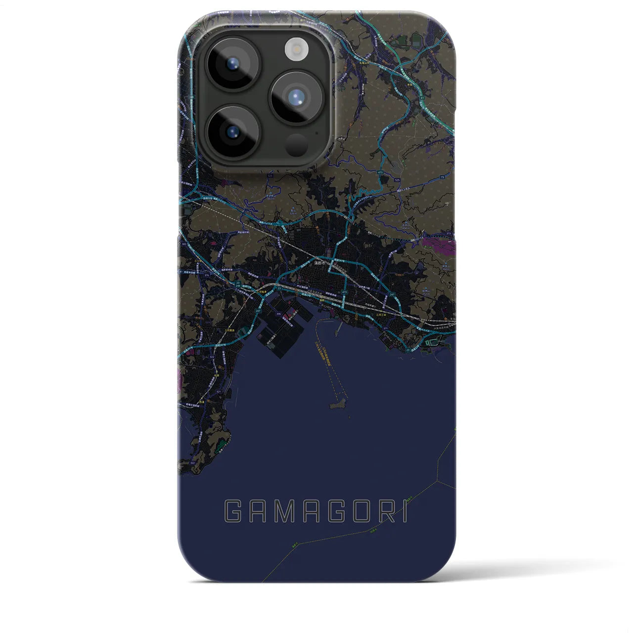 【蒲郡(愛知県)】地図柄iPhoneケース(バックカバータイプ)