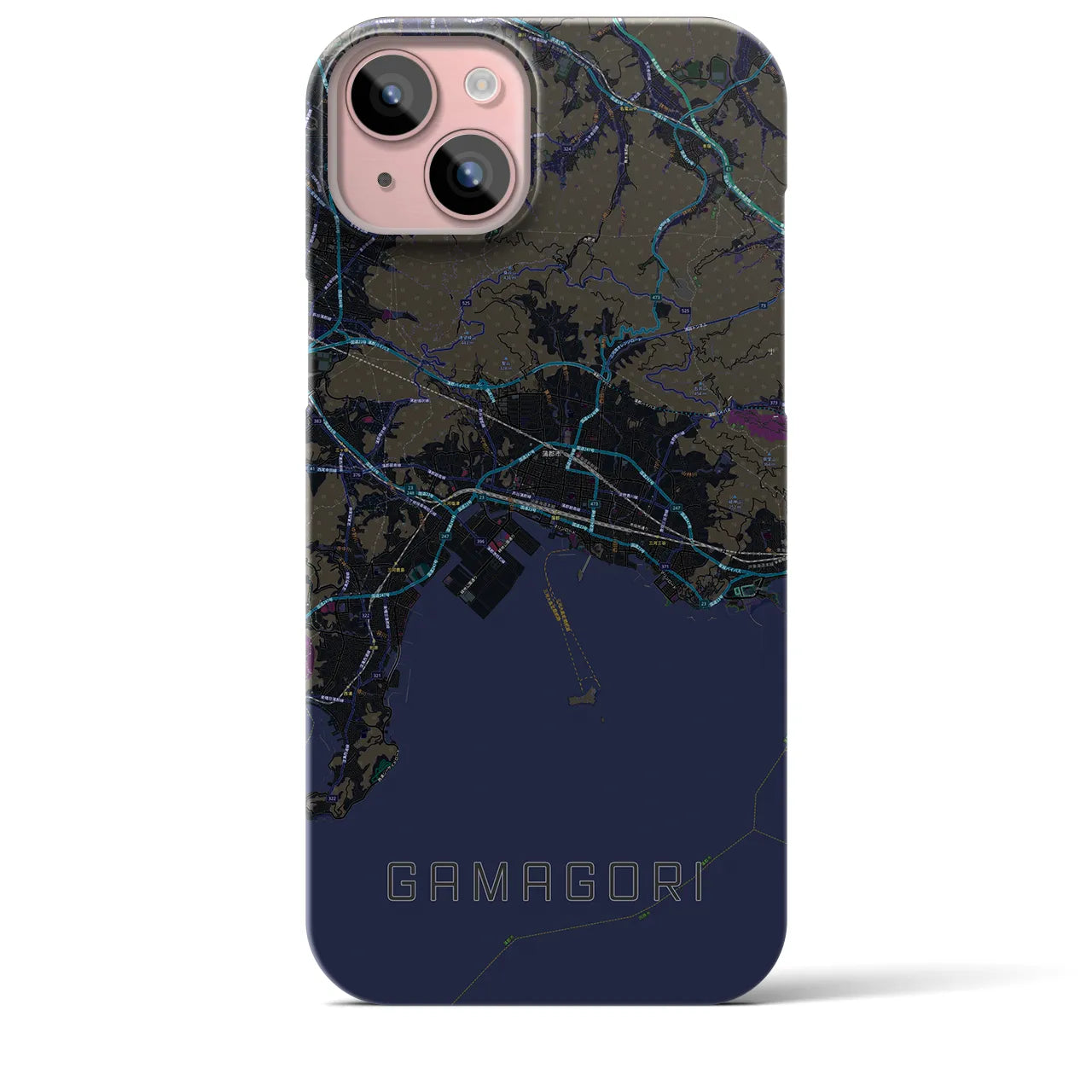 【蒲郡(愛知県)】地図柄iPhoneケース(バックカバータイプ)