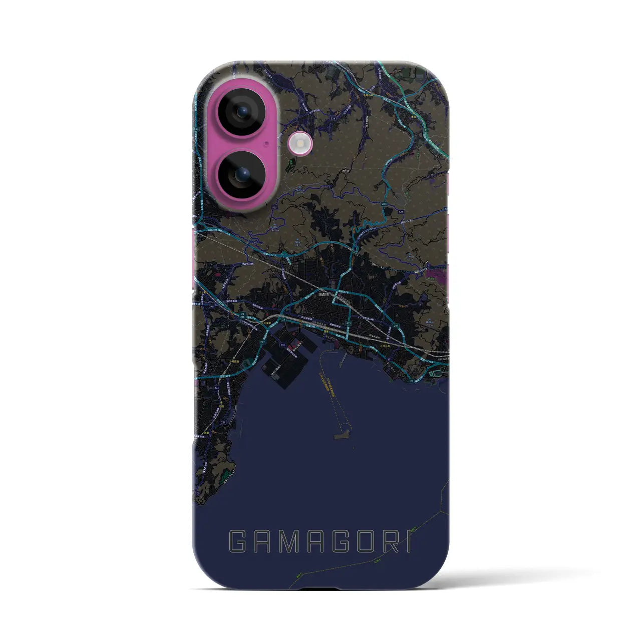 【蒲郡(愛知県)】地図柄iPhoneケース(バックカバータイプ)