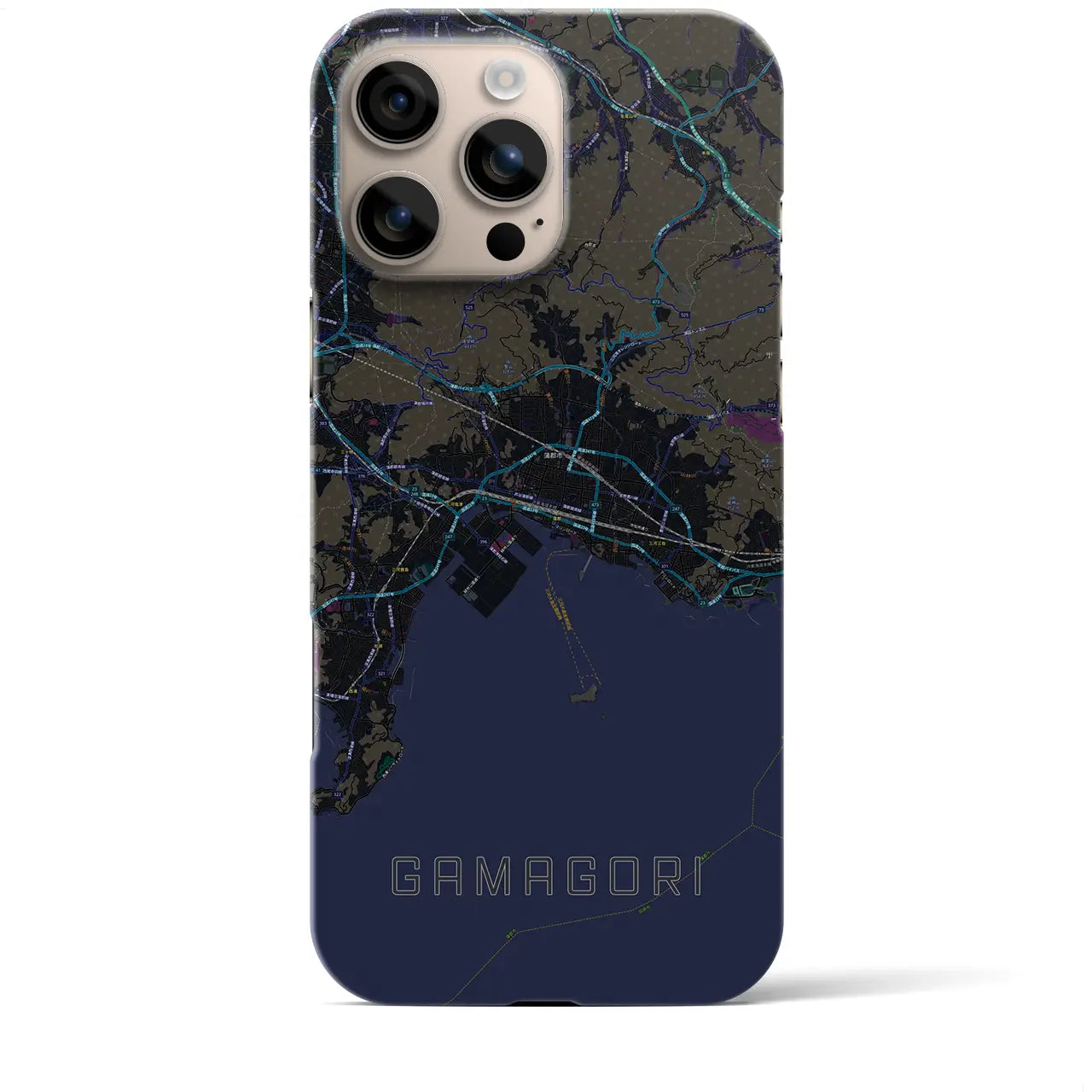 【蒲郡(愛知県)】地図柄iPhoneケース(バックカバータイプ)