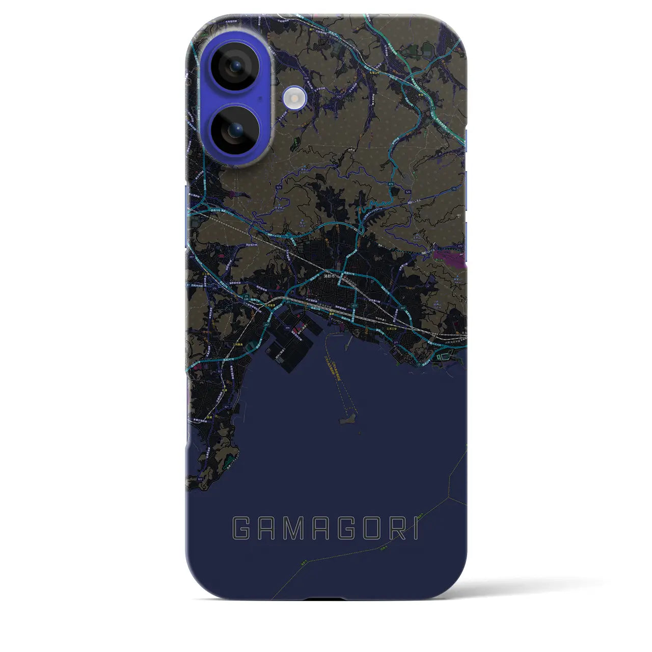 【蒲郡(愛知県)】地図柄iPhoneケース(バックカバータイプ)