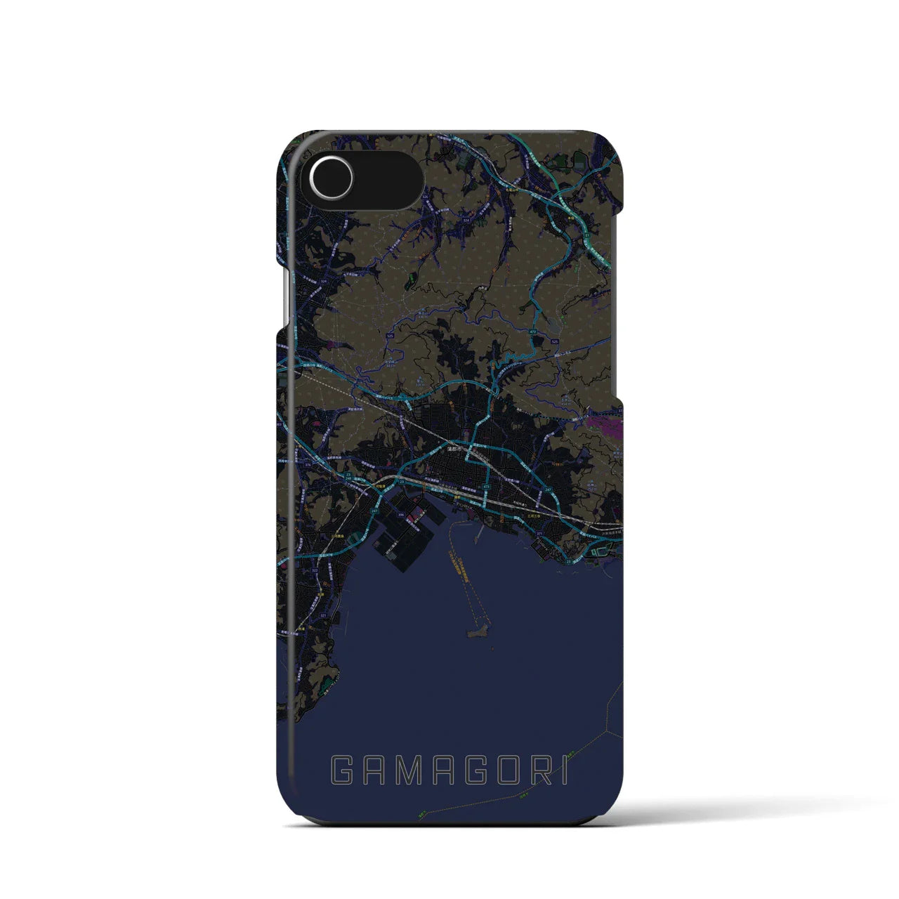 【蒲郡(愛知県)】地図柄iPhoneケース(バックカバータイプ)