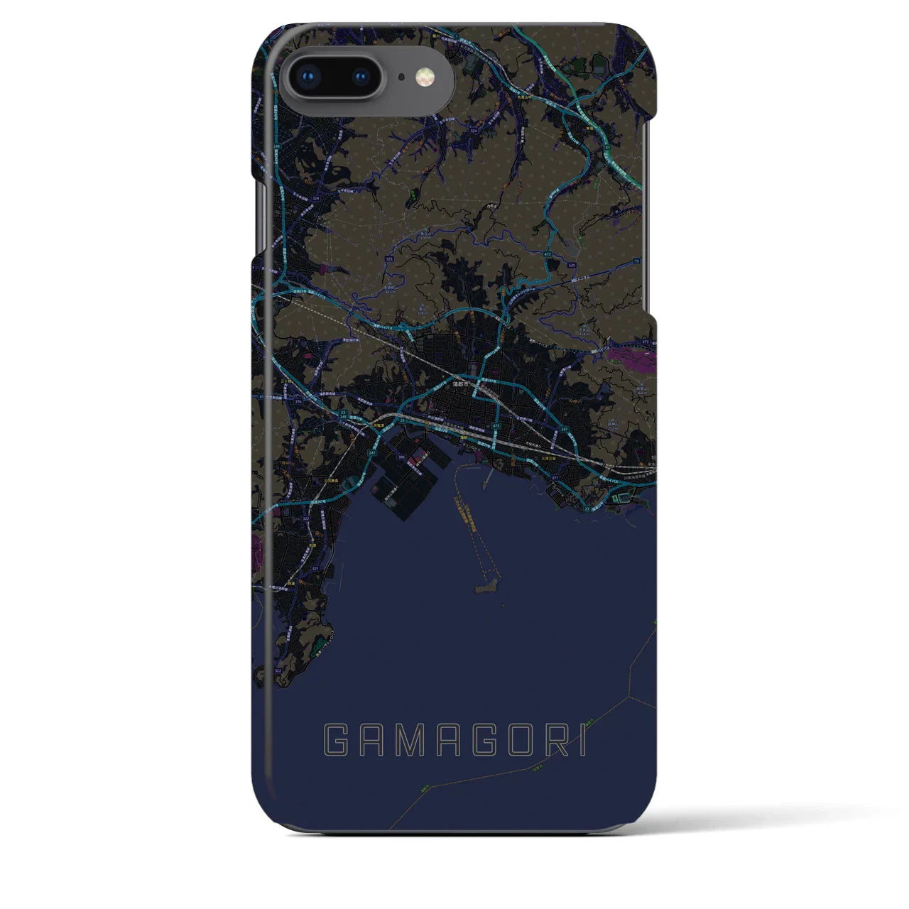 【蒲郡(愛知県)】地図柄iPhoneケース(バックカバータイプ)