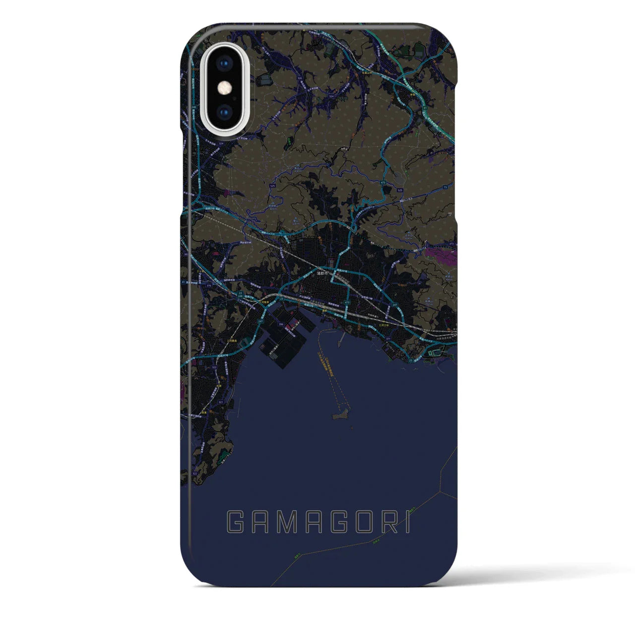【蒲郡(愛知県)】地図柄iPhoneケース(バックカバータイプ)