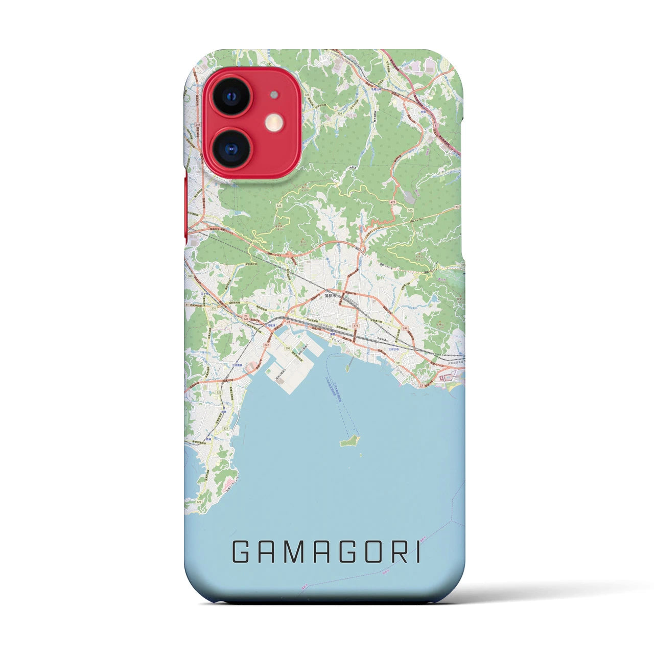 【蒲郡(愛知県)】地図柄iPhoneケース(バックカバータイプ)