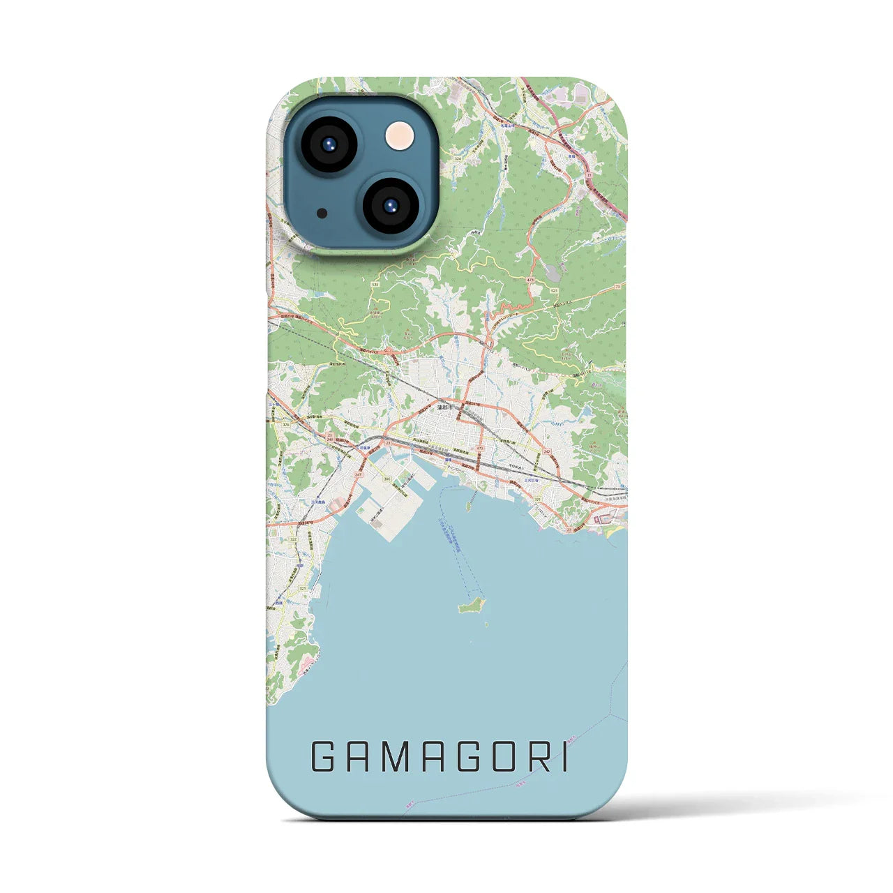 【蒲郡(愛知県)】地図柄iPhoneケース(バックカバータイプ)