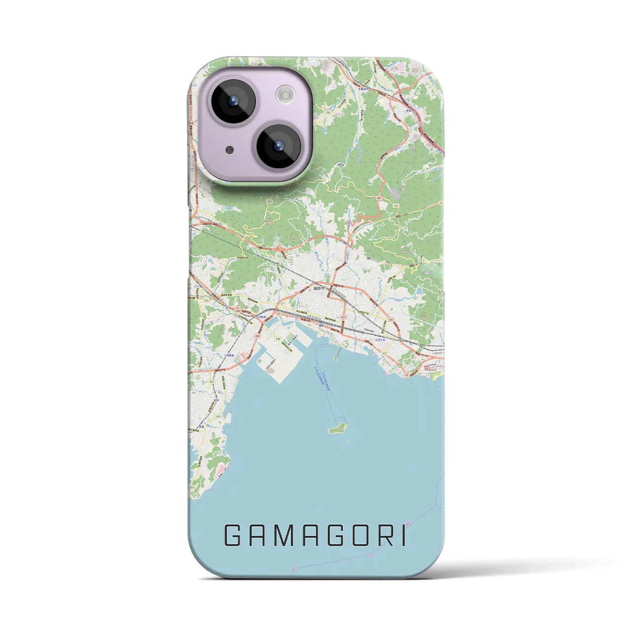 【蒲郡(愛知県)】地図柄iPhoneケース(バックカバータイプ)