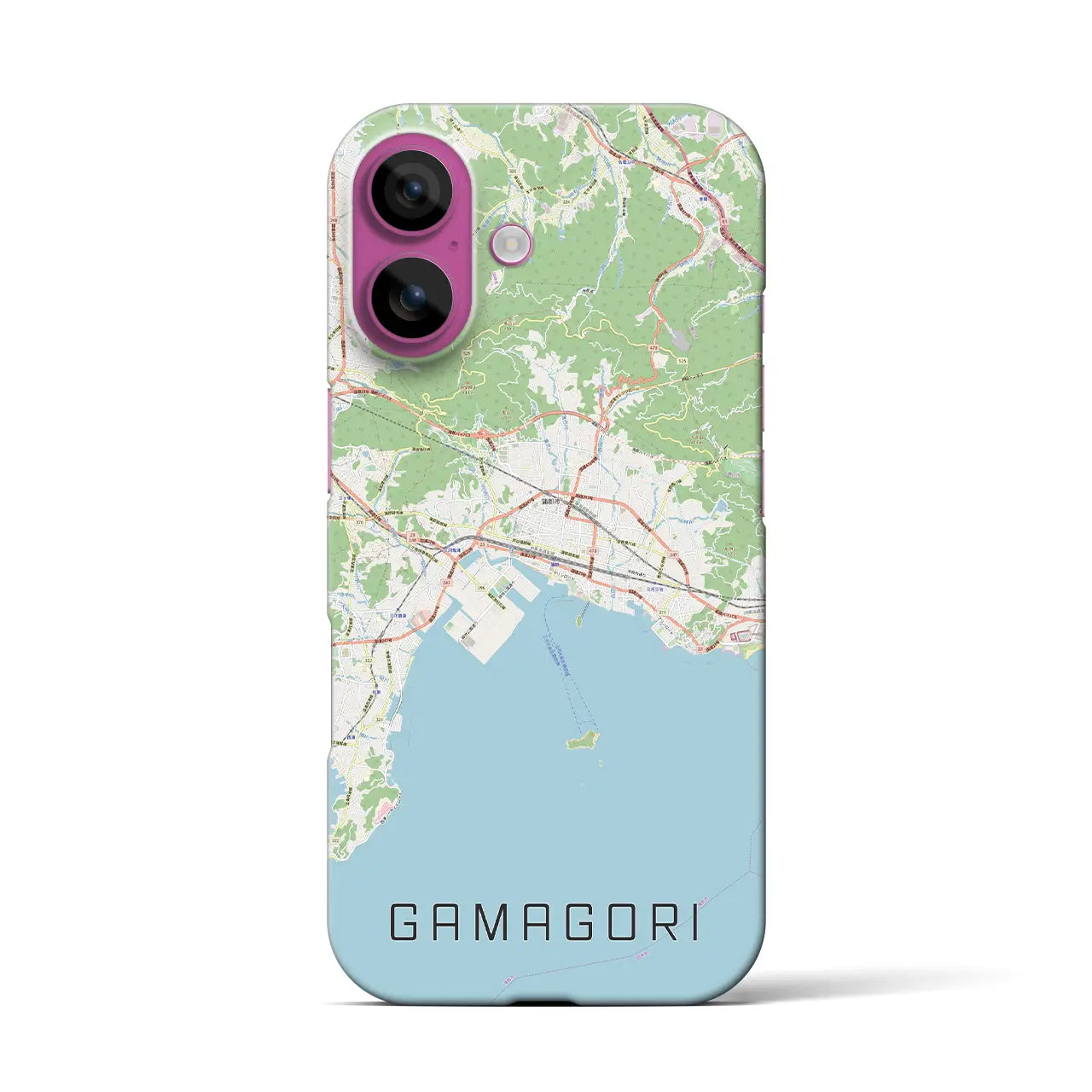 【蒲郡(愛知県)】地図柄iPhoneケース(バックカバータイプ)