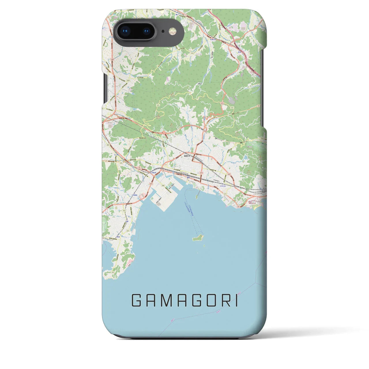 【蒲郡(愛知県)】地図柄iPhoneケース(バックカバータイプ)