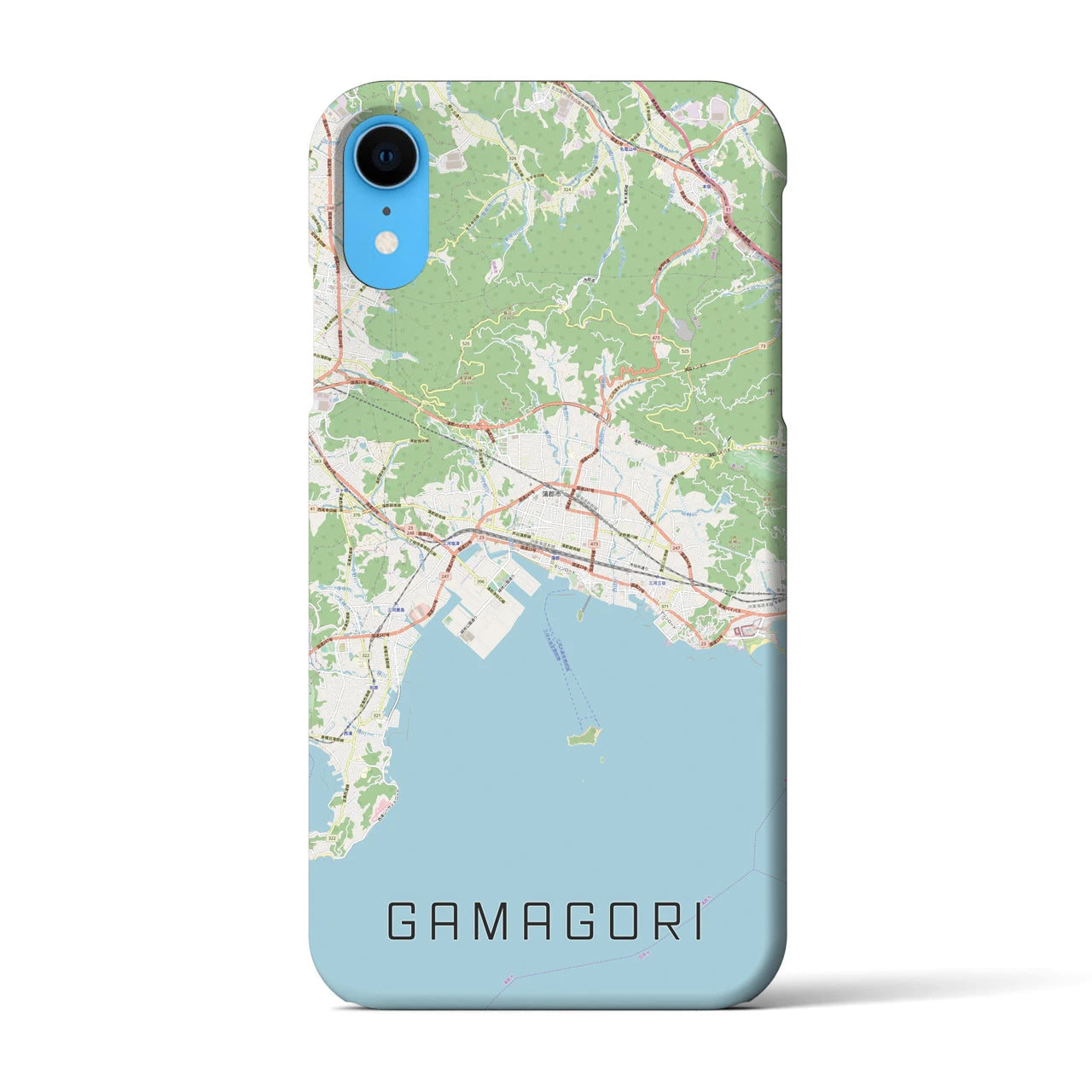 【蒲郡(愛知県)】地図柄iPhoneケース(バックカバータイプ)