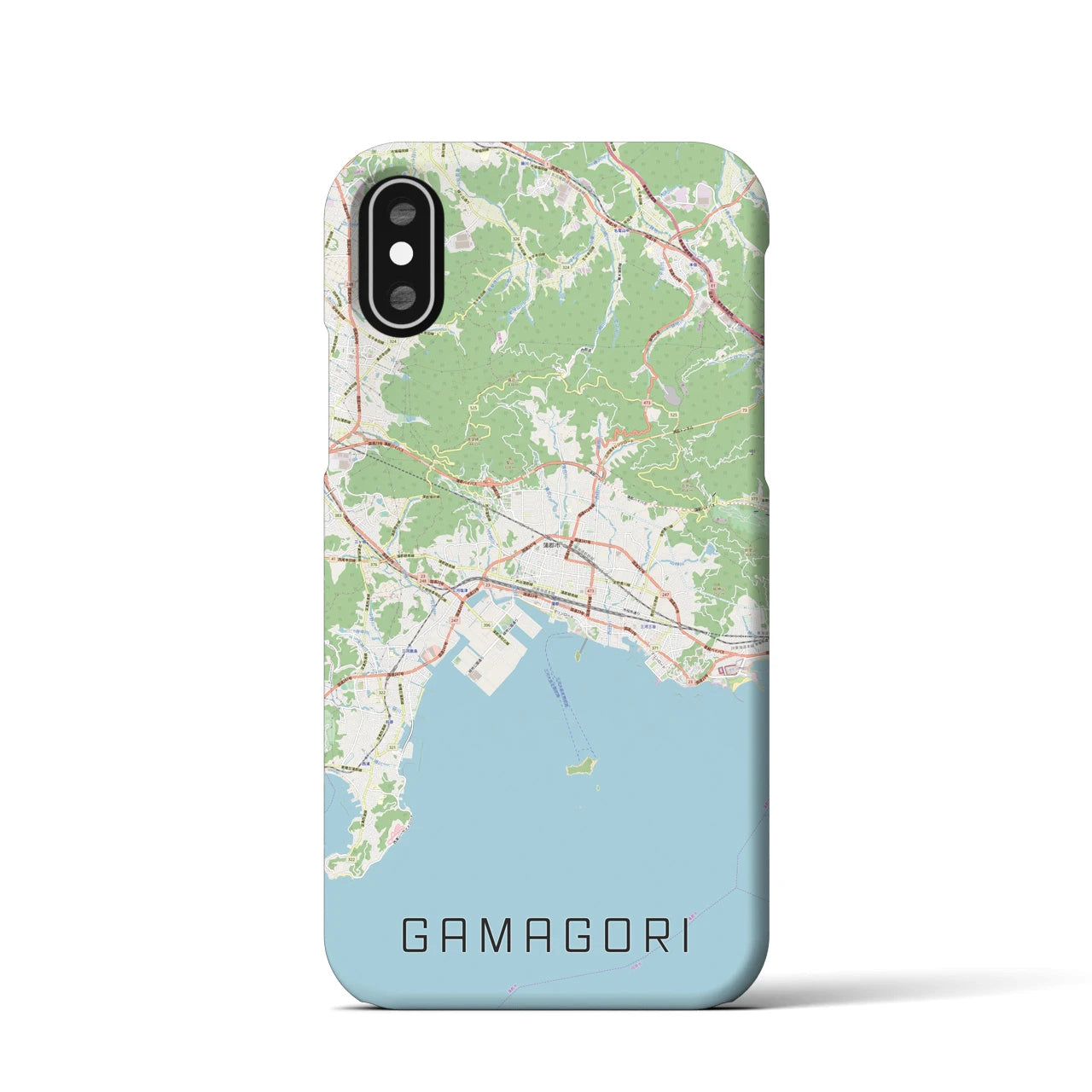 【蒲郡(愛知県)】地図柄iPhoneケース(バックカバータイプ)