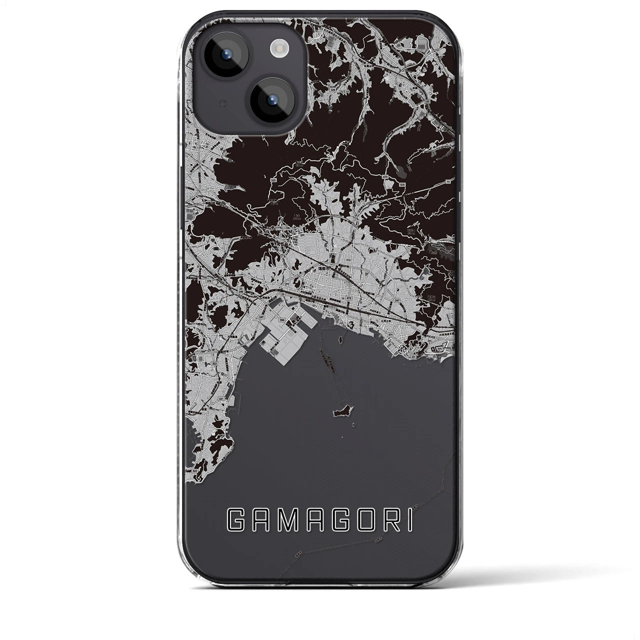 【蒲郡(愛知県)】地図柄iPhoneケース(クリアタイプ)