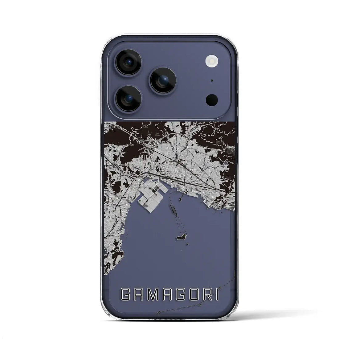 【蒲郡(愛知県)】地図柄iPhoneケース(クリアタイプ)