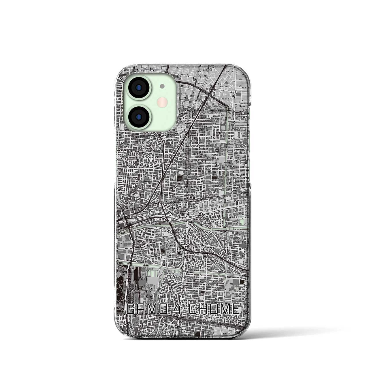 【蒲生四丁目(大阪府)】地図柄iPhoneケース(クリアタイプ)
