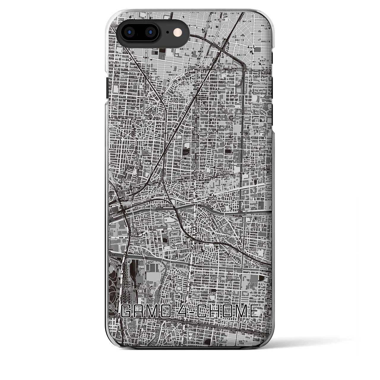 【蒲生四丁目(大阪府)】地図柄iPhoneケース(クリアタイプ)