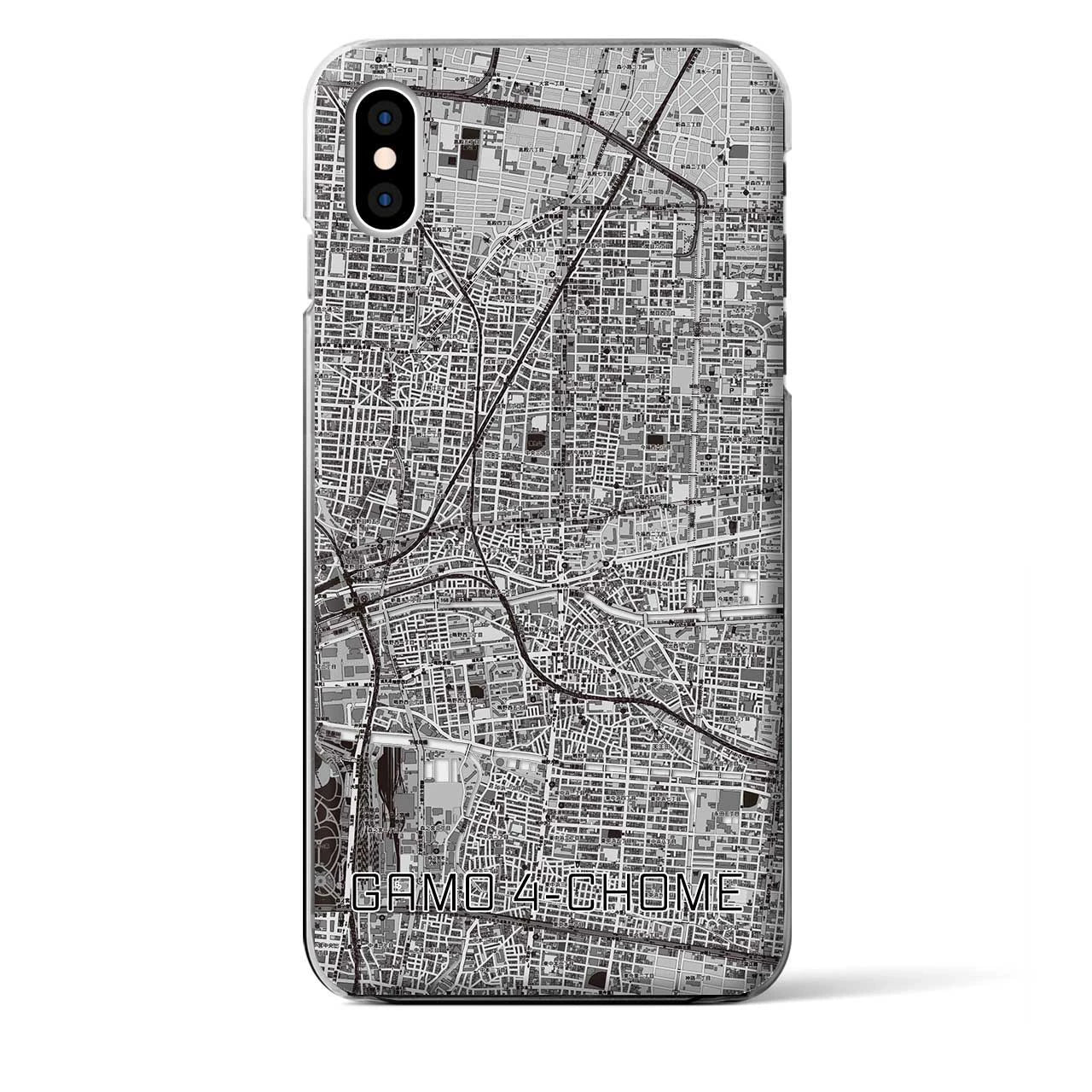 【蒲生四丁目(大阪府)】地図柄iPhoneケース(クリアタイプ)