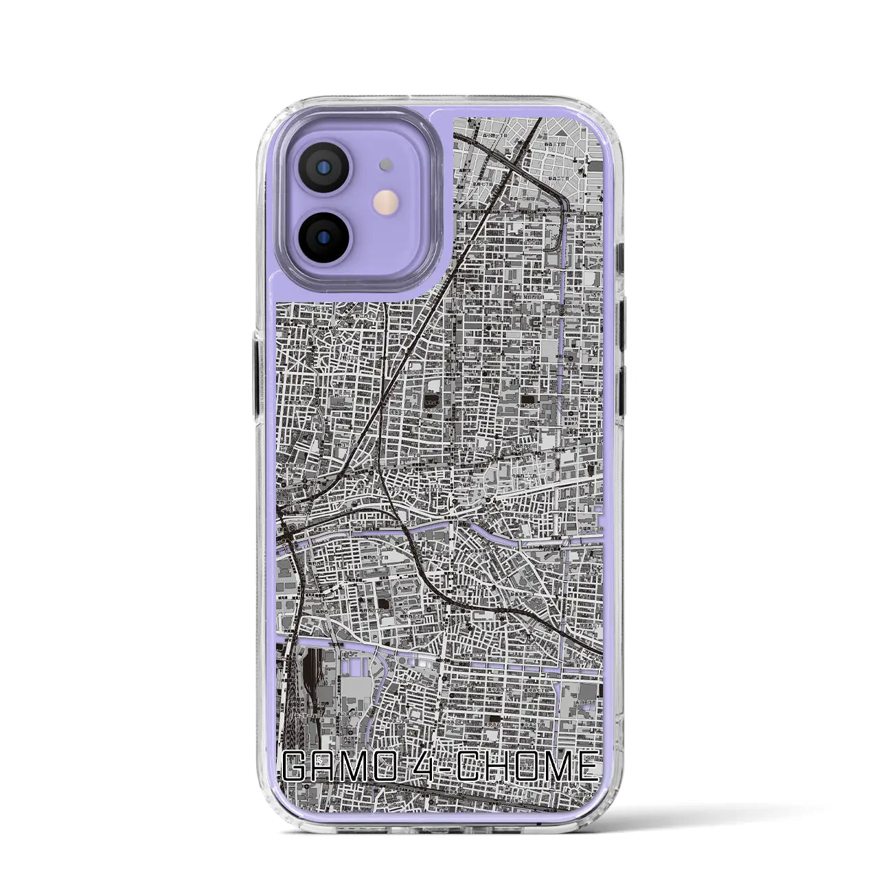 【蒲生四丁目(大阪府)】地図柄iPhoneケース(MagSafeタイプ)