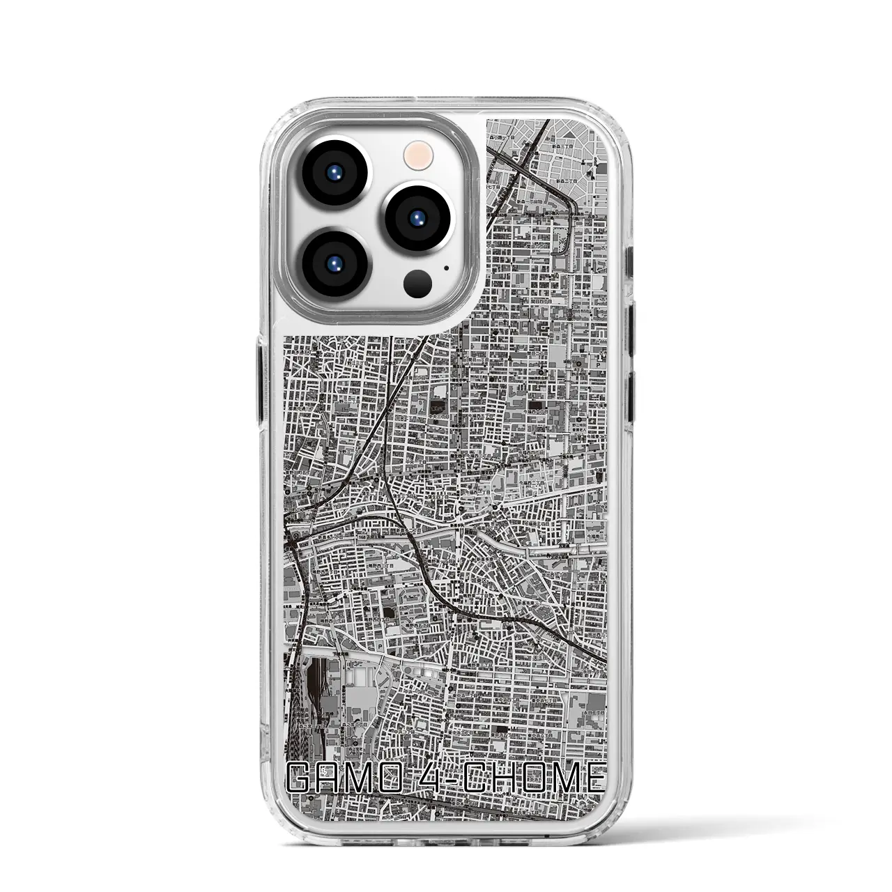 【蒲生四丁目(大阪府)】地図柄iPhoneケース(MagSafeタイプ)