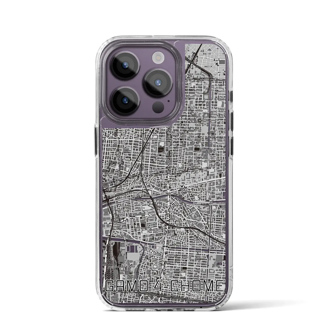 【蒲生四丁目(大阪府)】地図柄iPhoneケース(MagSafeタイプ)