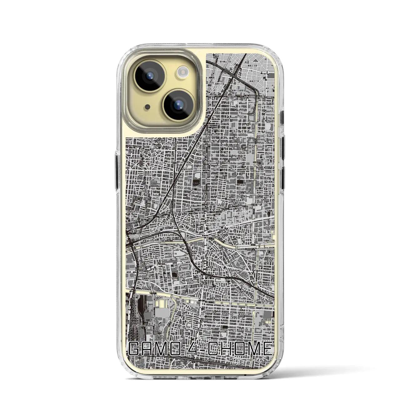 【蒲生四丁目(大阪府)】地図柄iPhoneケース(MagSafeタイプ)