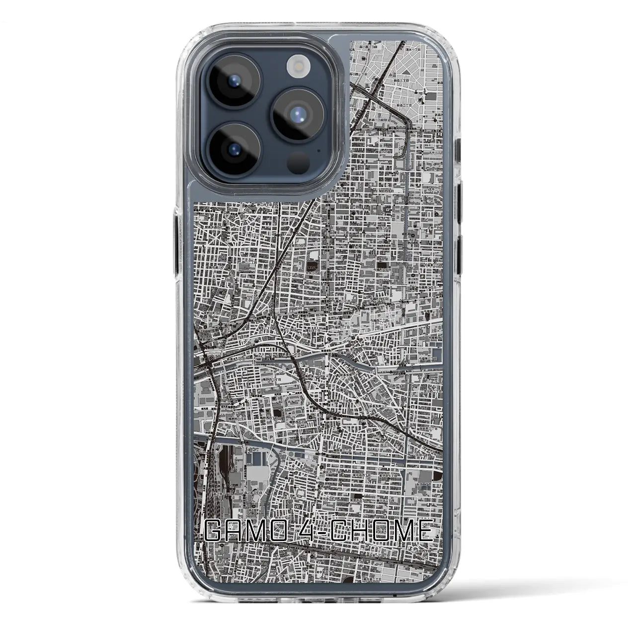 【蒲生四丁目(大阪府)】地図柄iPhoneケース(MagSafeタイプ)