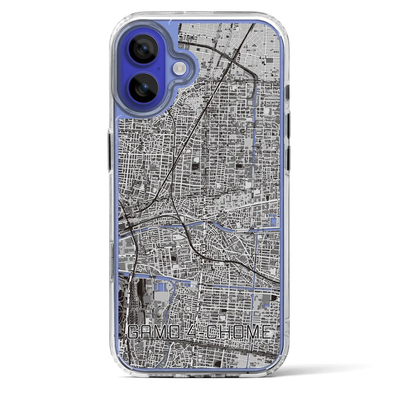 【蒲生四丁目(大阪府)】地図柄iPhoneケース(MagSafeタイプ)
