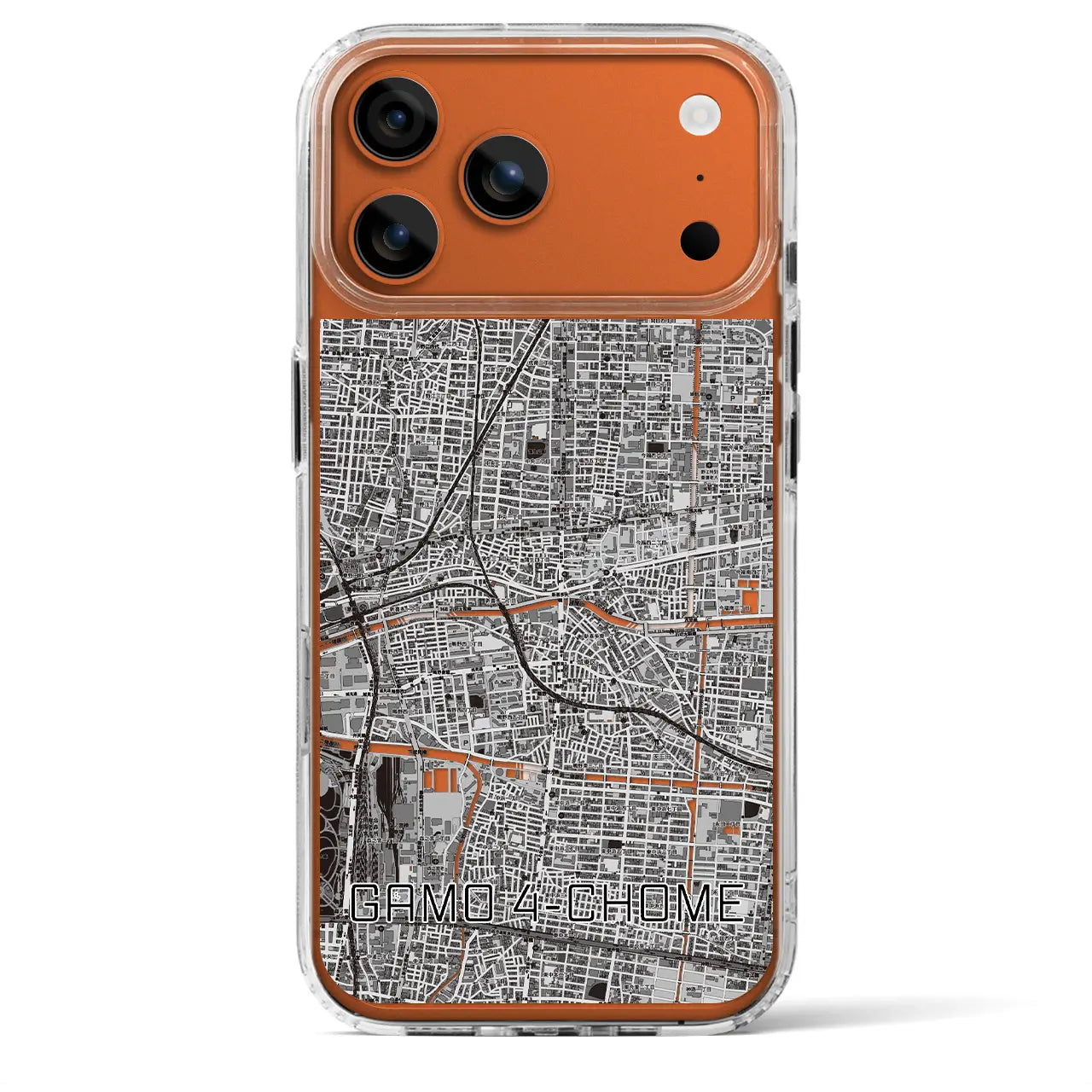 【蒲生四丁目(大阪府)】地図柄iPhoneケース(MagSafeタイプ)