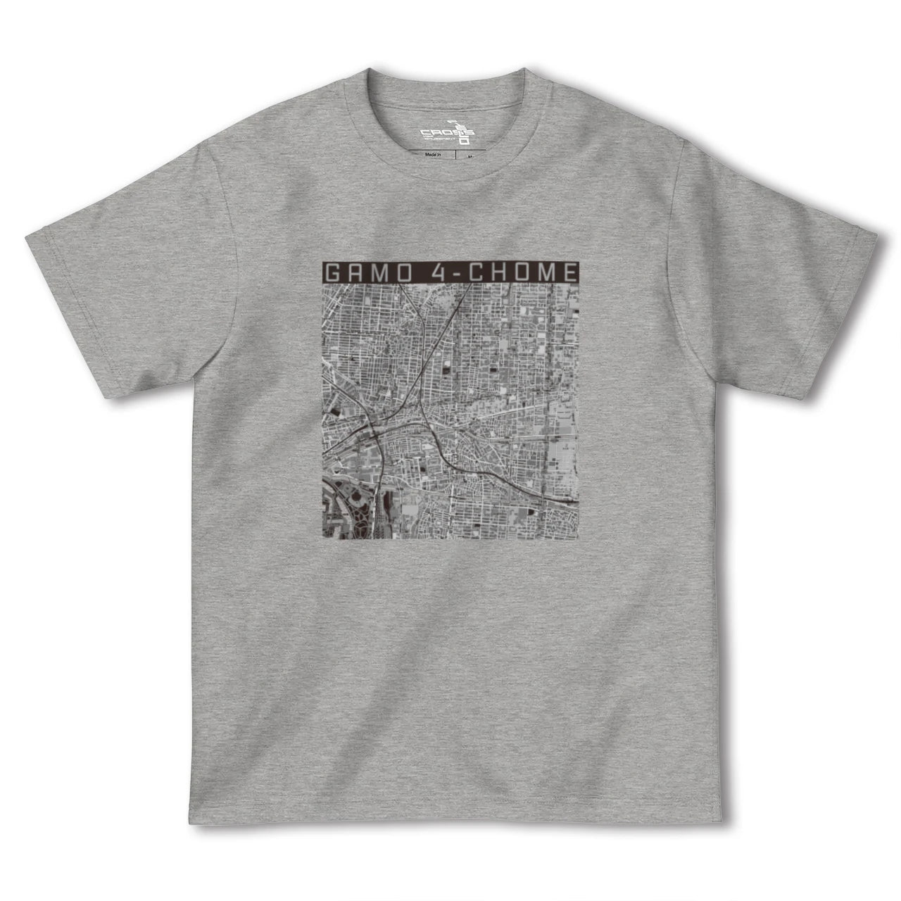 【蒲生四丁目(大阪府)】地図柄ヘビーウェイトTシャツ