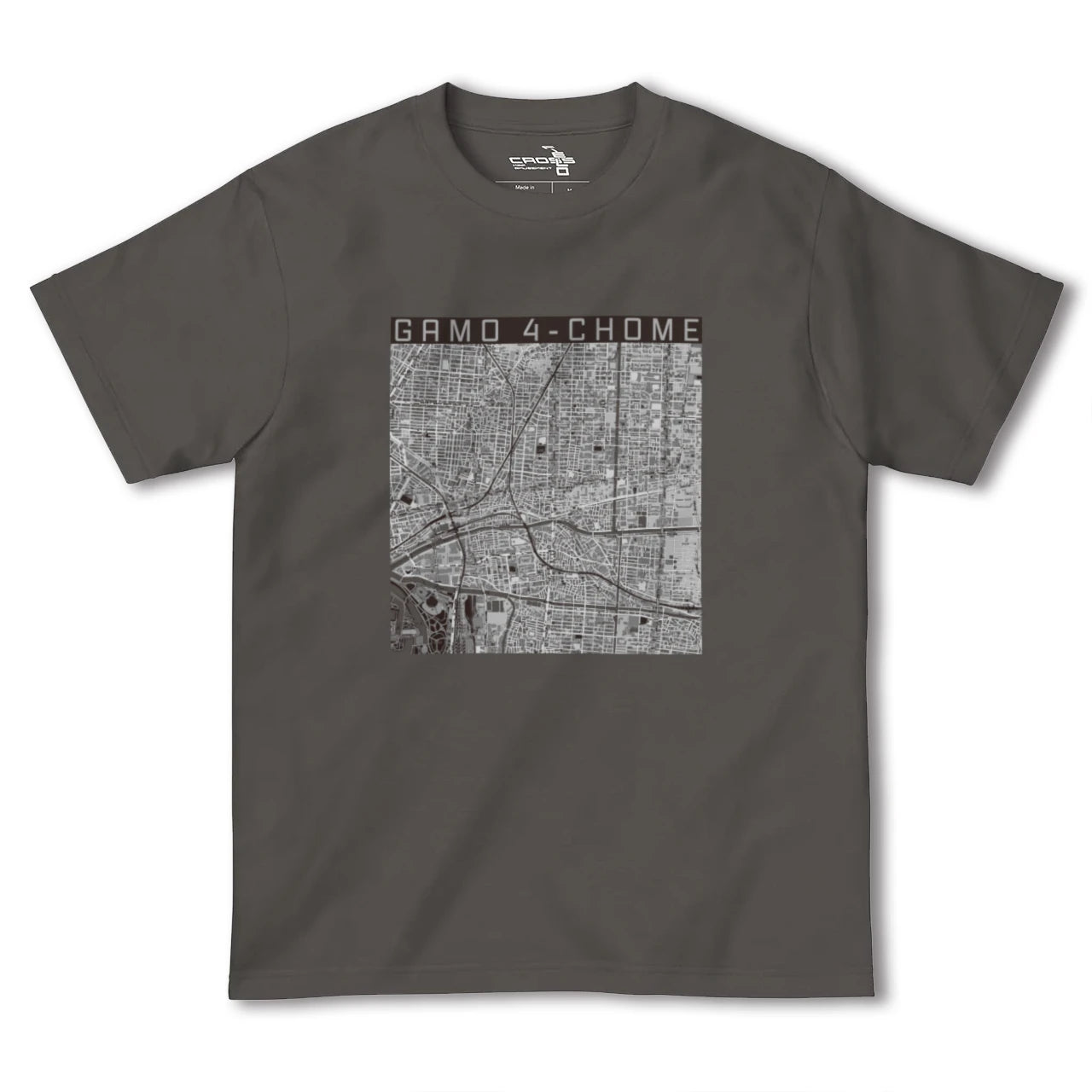 【蒲生四丁目(大阪府)】地図柄ヘビーウェイトTシャツ