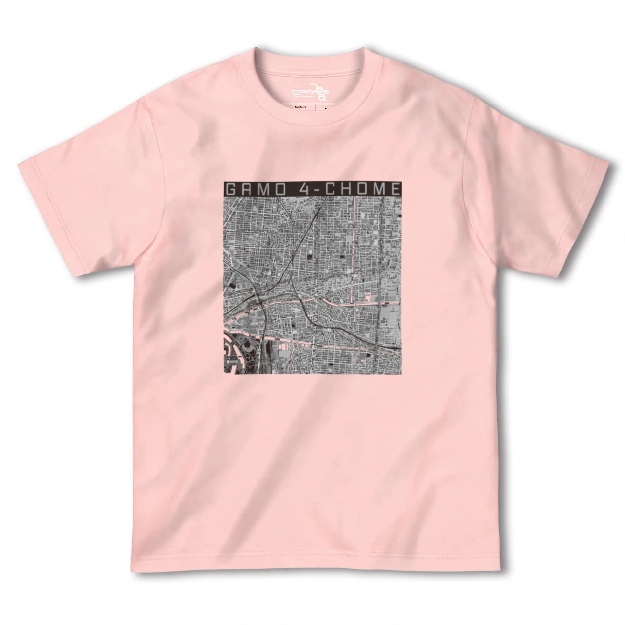 【蒲生四丁目(大阪府)】地図柄ヘビーウェイトTシャツ