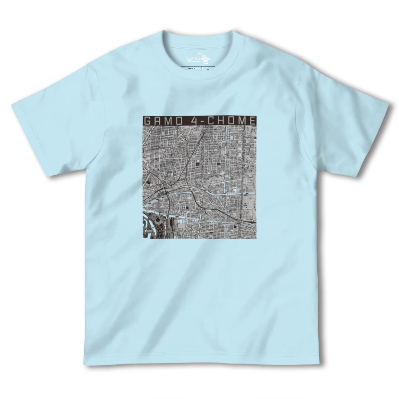 【蒲生四丁目(大阪府)】地図柄ヘビーウェイトTシャツ