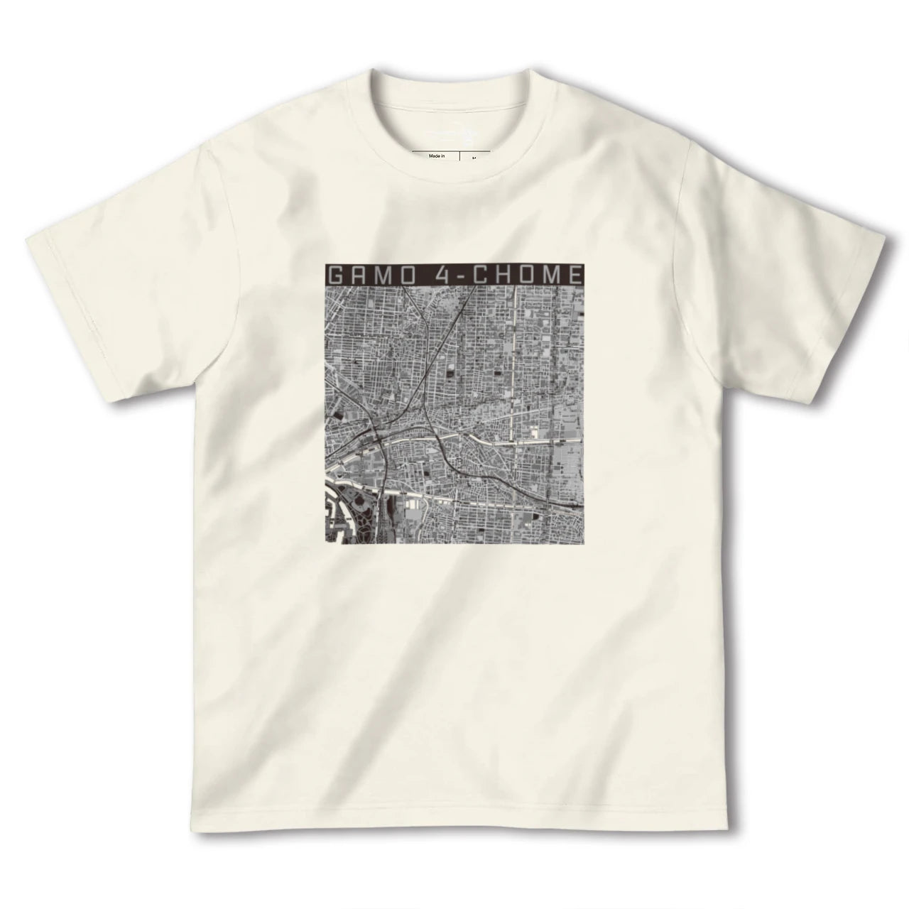 【蒲生四丁目(大阪府)】地図柄ヘビーウェイトTシャツ