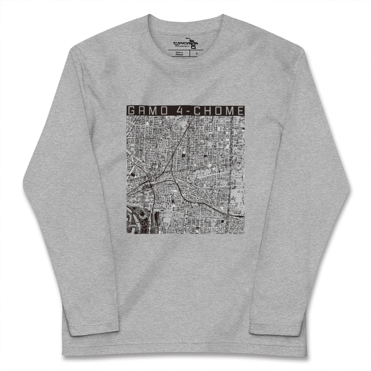 【蒲生四丁目(大阪府)】地図柄ロングスリーブTシャツ