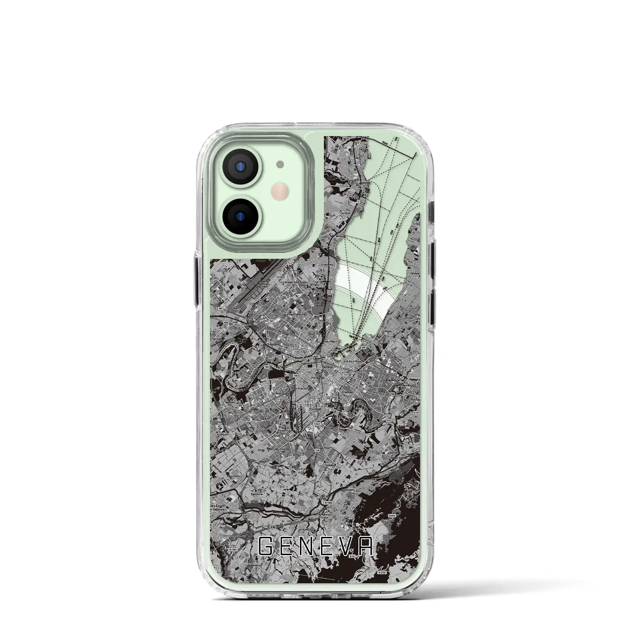 【ジュネーヴ(スイス)】地図柄iPhoneケース(MagSafeタイプ)