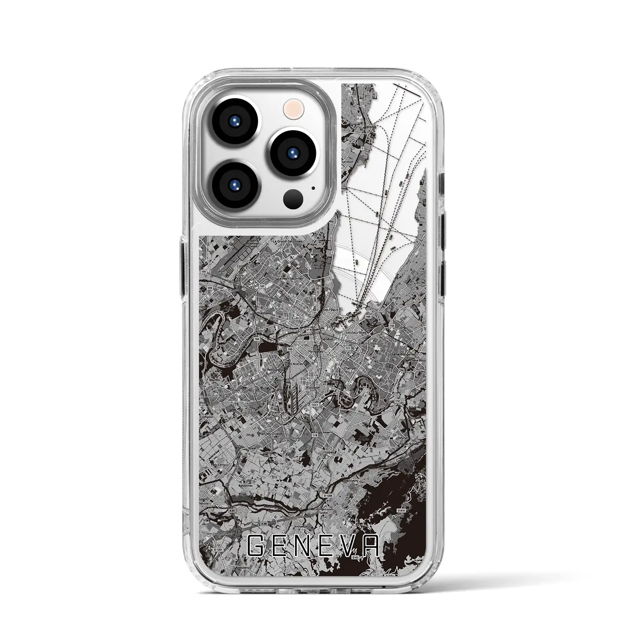 【ジュネーヴ(スイス)】地図柄iPhoneケース(MagSafeタイプ)