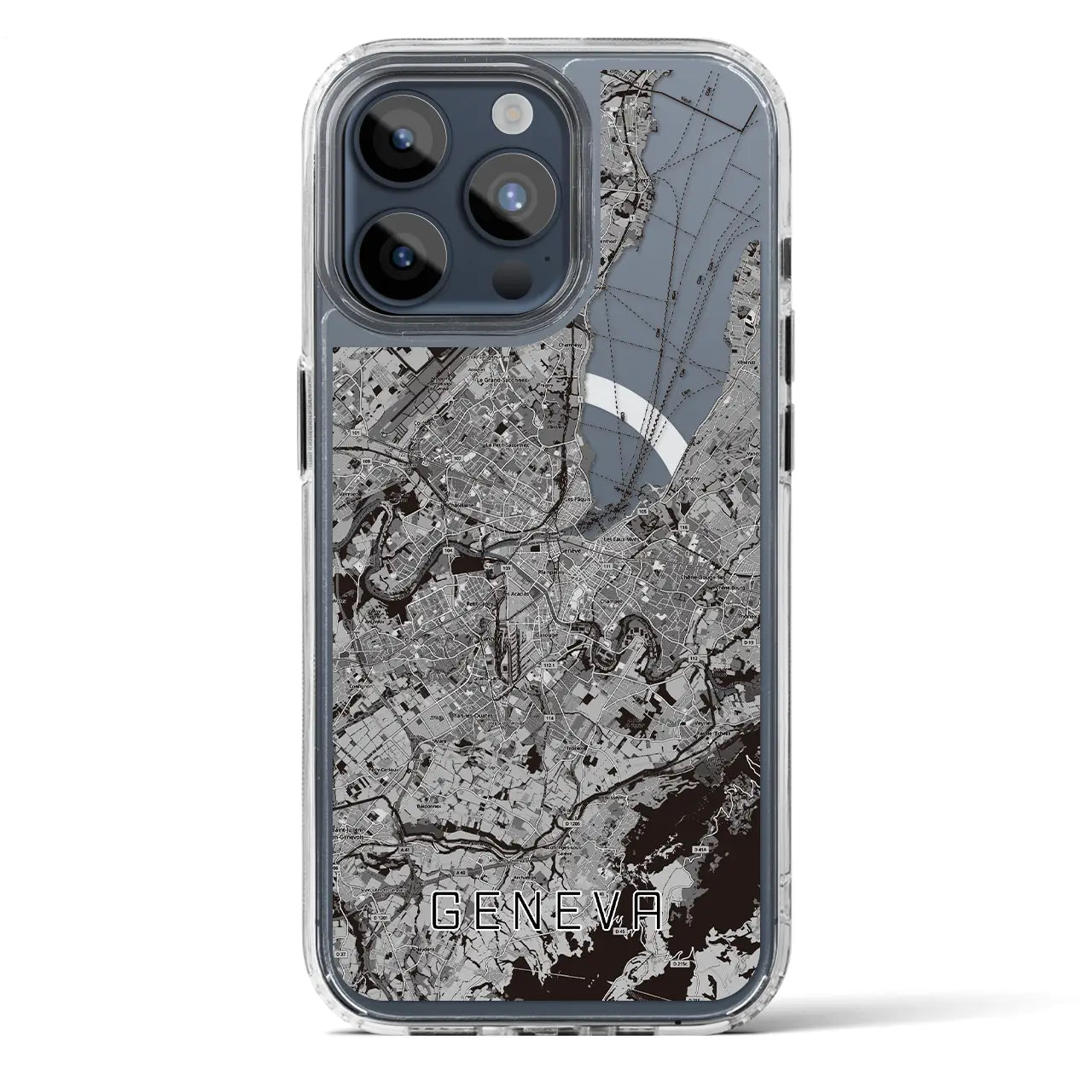 【ジュネーヴ(スイス)】地図柄iPhoneケース(MagSafeタイプ)