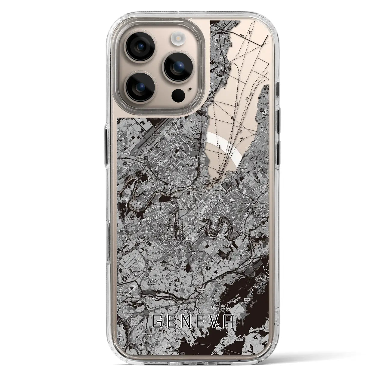 【ジュネーヴ(スイス)】地図柄iPhoneケース(MagSafeタイプ)