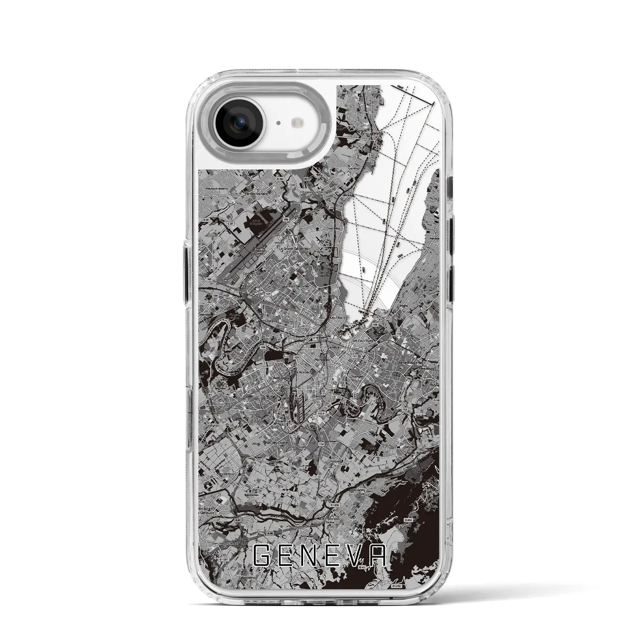 【ジュネーヴ(スイス)】地図柄iPhoneケース(MagSafeタイプ)