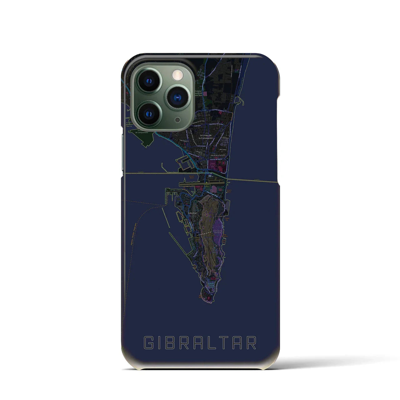 【ジブラルタル(イギリス)】地図柄iPhoneケース(バックカバータイプ)