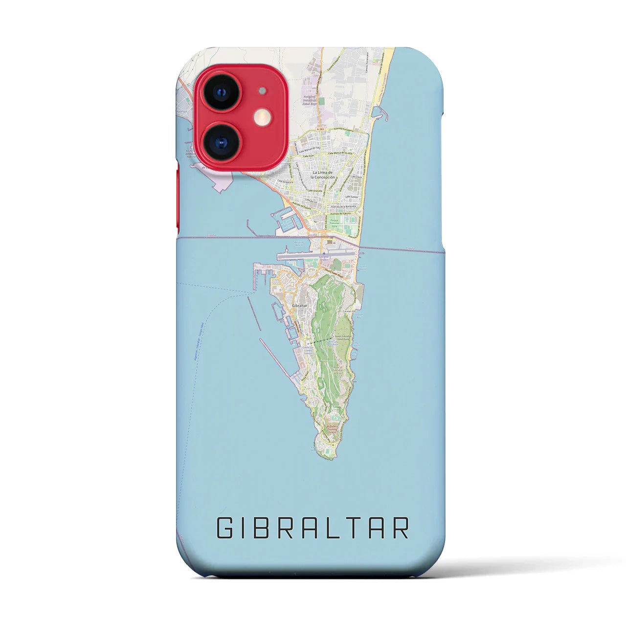 【ジブラルタル(イギリス)】地図柄iPhoneケース(バックカバータイプ)