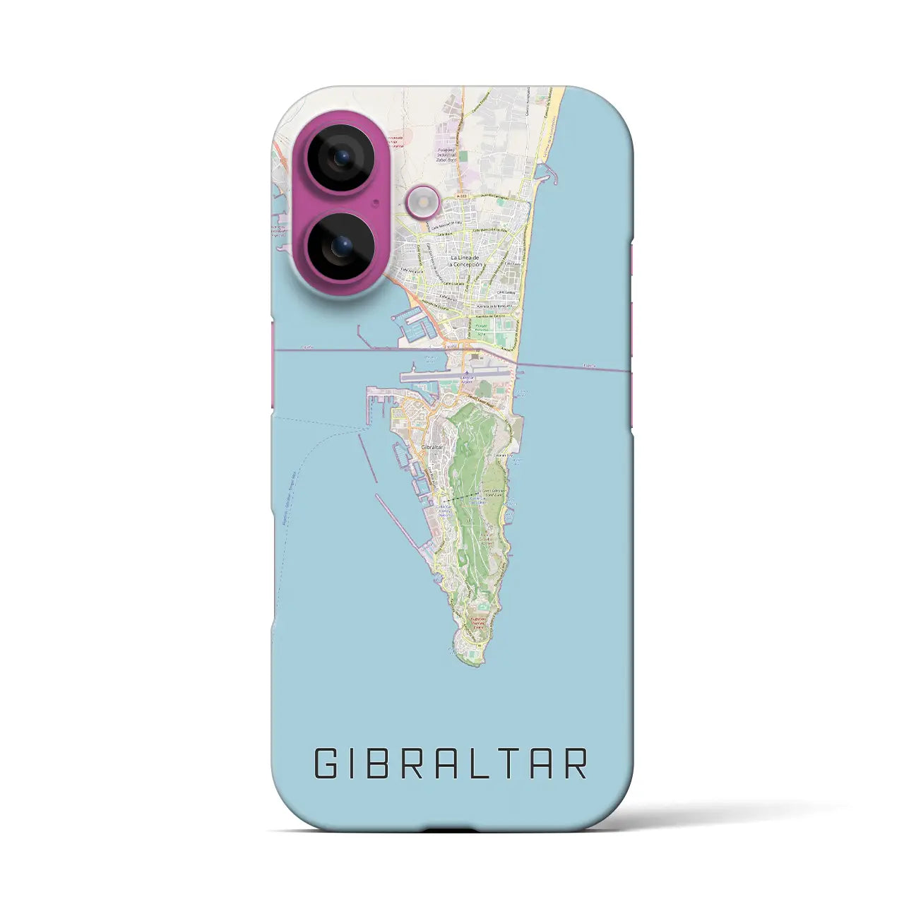 【ジブラルタル(イギリス)】地図柄iPhoneケース(バックカバータイプ)