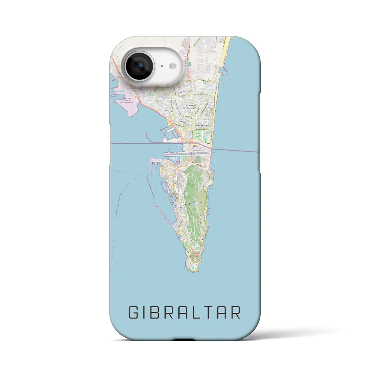 【ジブラルタル(イギリス)】地図柄iPhoneケース(バックカバータイプ)