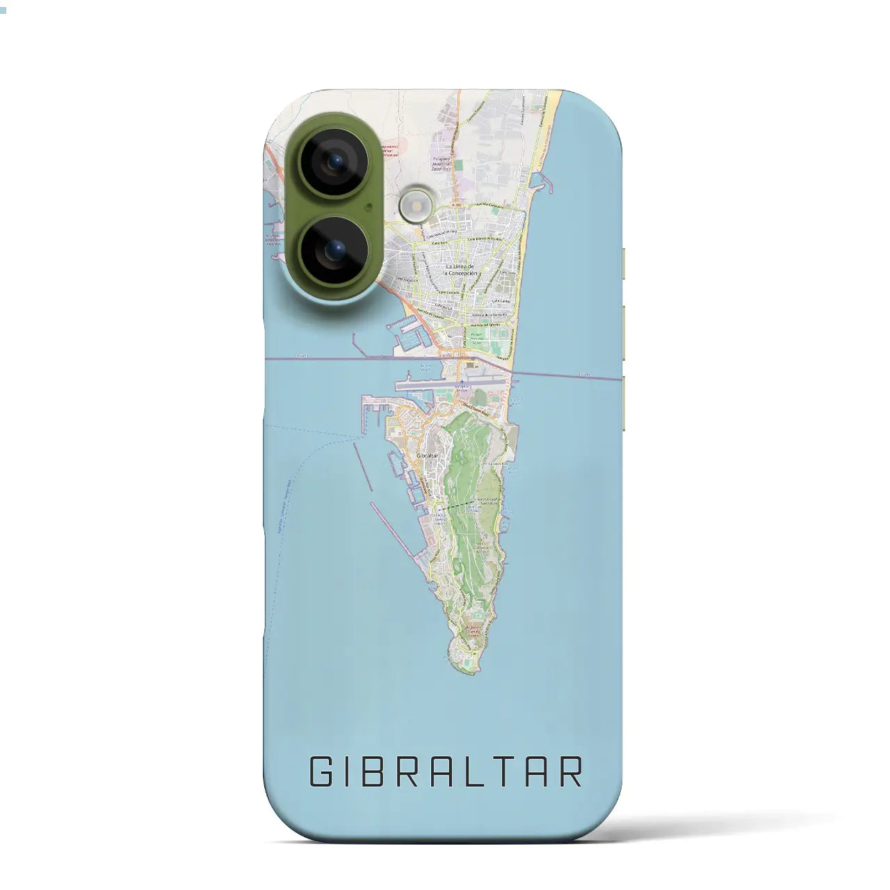 【ジブラルタル(イギリス)】地図柄iPhoneケース(バックカバータイプ)