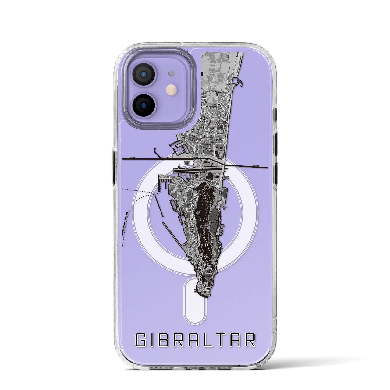 【ジブラルタル(イギリス)】地図柄iPhoneケース(MagSafeタイプ)