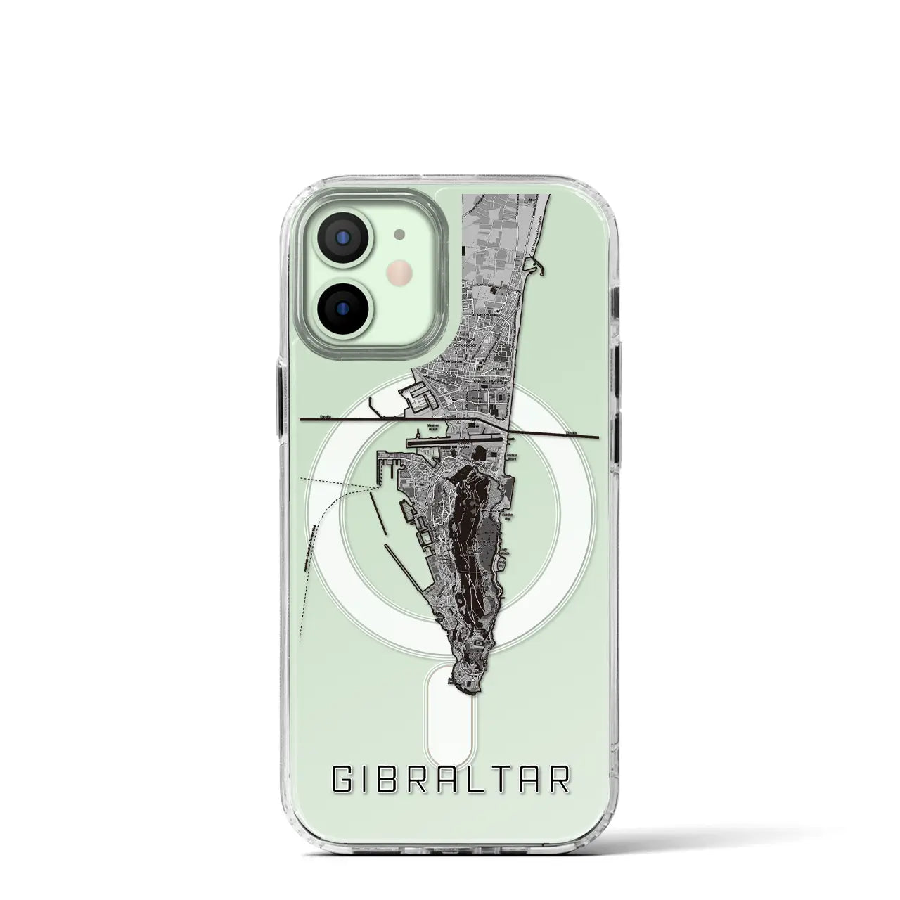 【ジブラルタル(イギリス)】地図柄iPhoneケース(MagSafeタイプ)