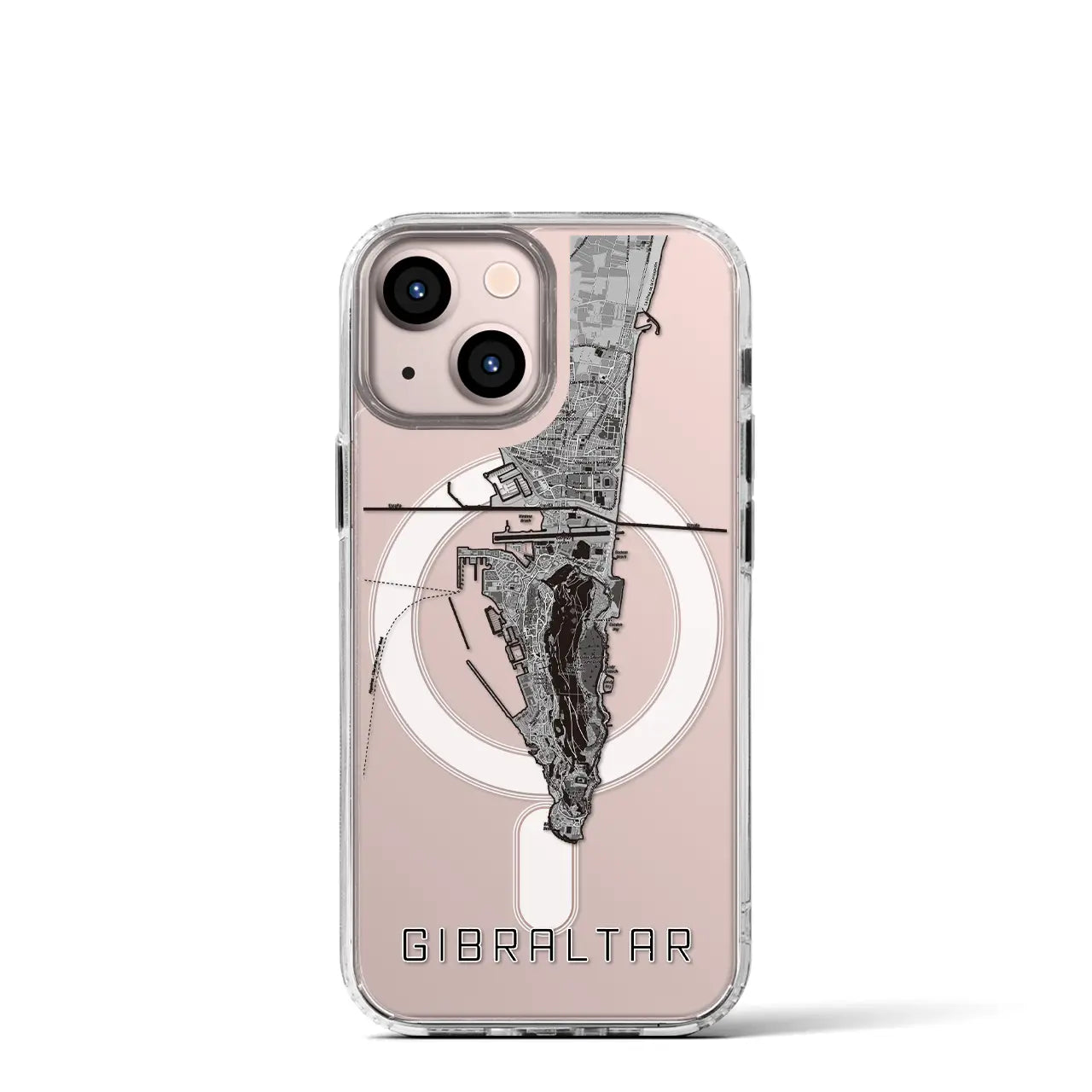 【ジブラルタル(イギリス)】地図柄iPhoneケース(MagSafeタイプ)