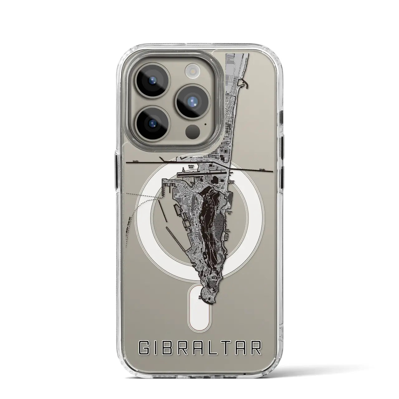 【ジブラルタル(イギリス)】地図柄iPhoneケース(MagSafeタイプ)