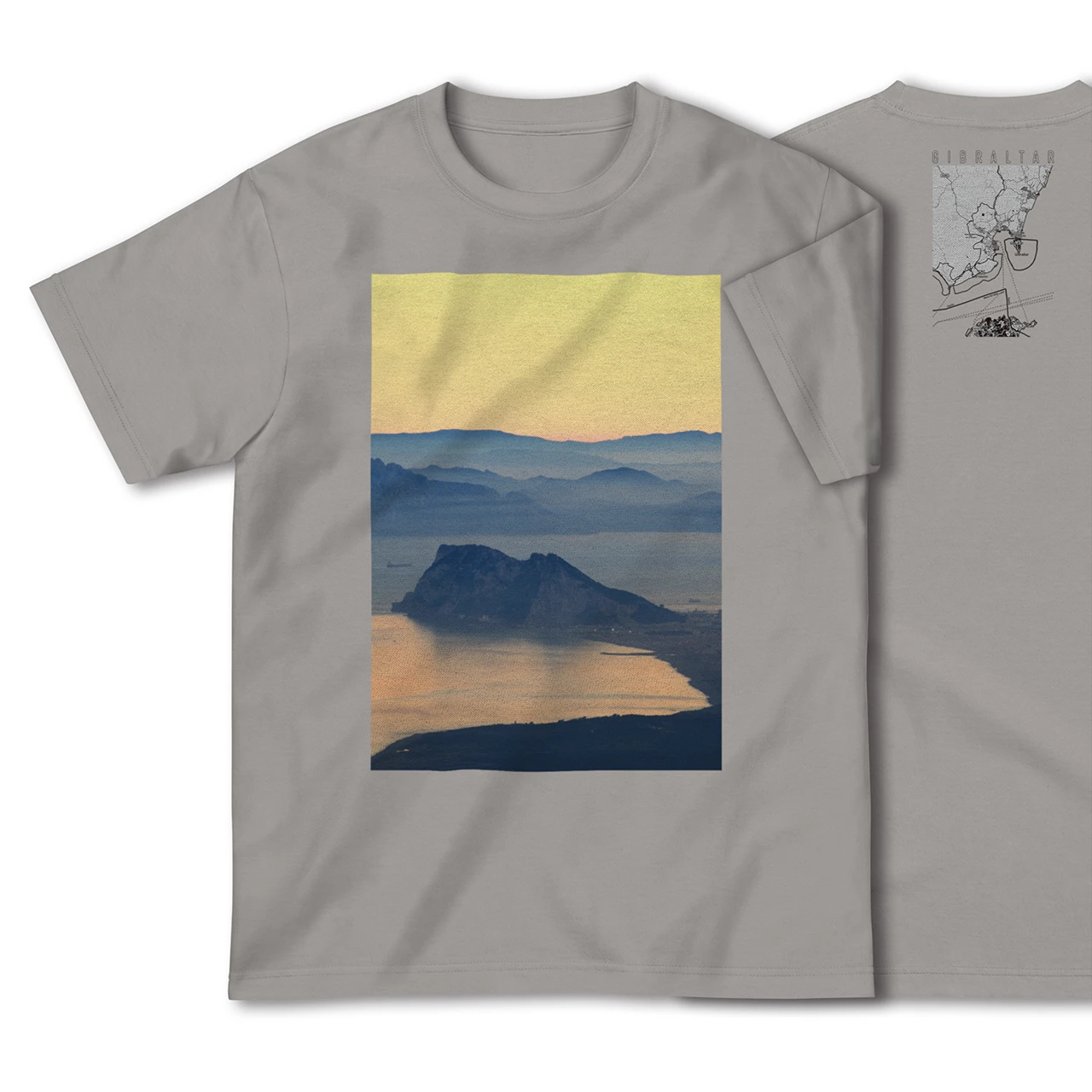 【ジブラルタル(イギリス)】Map World ハイクオリティTシャツ